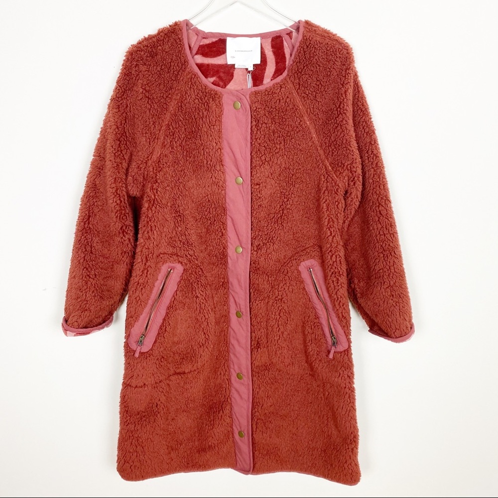 Anthro Margot Reversible Sherpa Coat